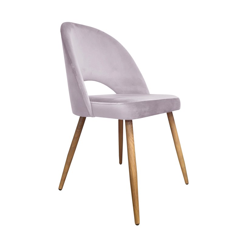 Krzesło Polo tkanina welur, nogi metalowe