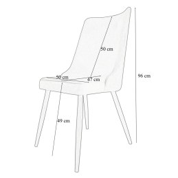 Krzesło Victor tkanina Welur noga metalowa – styl i elegancja