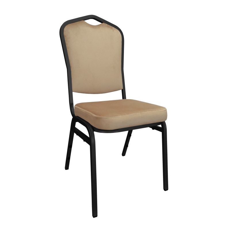 Krzesło Vega tkanina Welur bankietowe konferencyjne stelaż metalowy