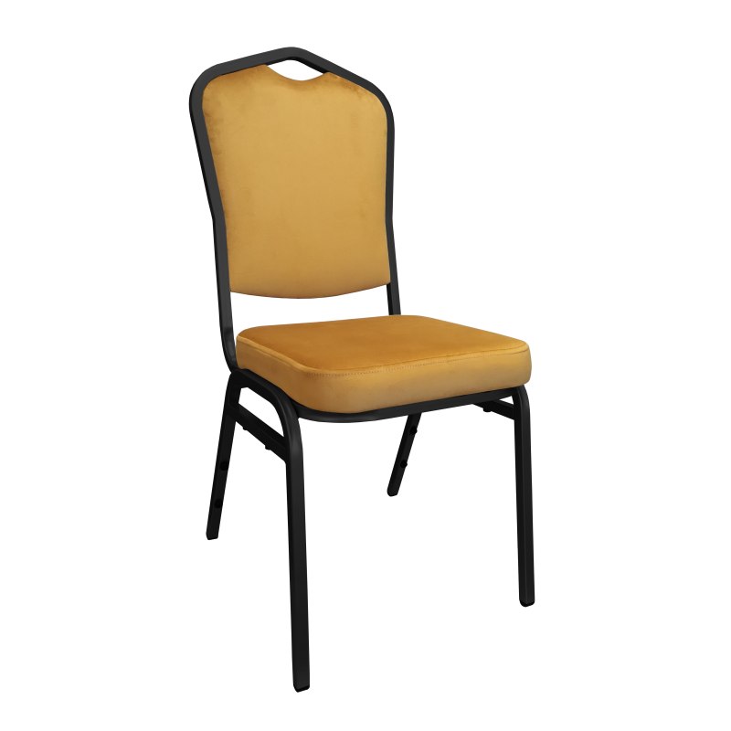 Krzesło bankietowe konferencyjne Vega stelaż metalowy | tkanina Welur