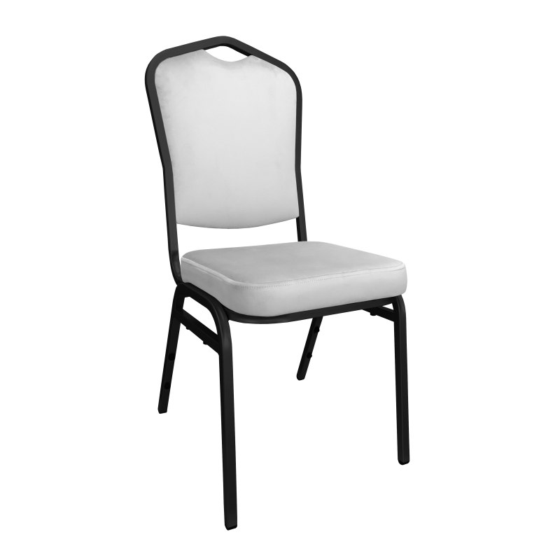 Krzesło bankietowe konferencyjne Vega stelaż metalowy | tkanina Welur