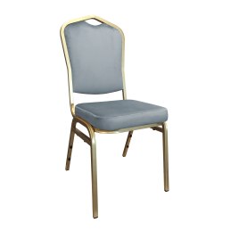 Krzesło Vega tkanina Welur bankietowe konferencyjne stelaż metalowy