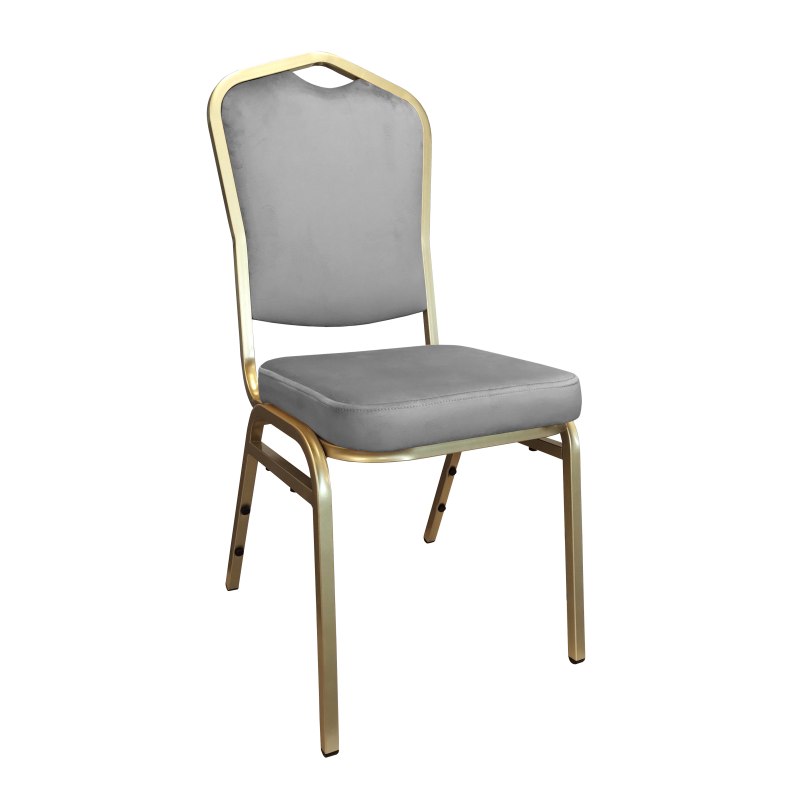 Krzesło Vega welur z metalowym stelażem