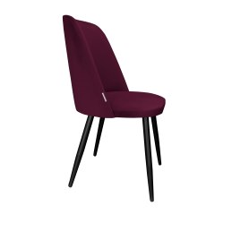 Krzesło welurowe GOYA BL06 na czarnych nogach Nowoczesne krzesło do salonu, jadalni i kuchni