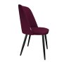 Krzesło welurowe GOYA BL06 na czarnych nogach Nowoczesne krzesło do salonu, jadalni i kuchni