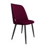 Krzesło welurowe GOYA BL06 na czarnych nogach Nowoczesne krzesło do salonu, jadalni i kuchni