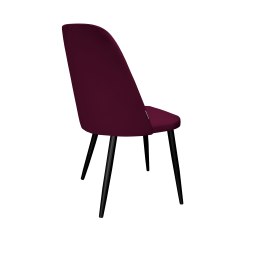 Krzesło welurowe GOYA BL06 na czarnych nogach Nowoczesne krzesło do salonu, jadalni i kuchni
