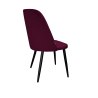 Krzesło welurowe GOYA BL06 na czarnych nogach Nowoczesne krzesło do salonu, jadalni i kuchni