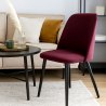 Krzesło welurowe GOYA BL06 na czarnych nogach Nowoczesne krzesło do salonu, jadalni i kuchni