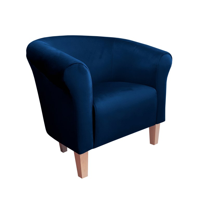 Fotel Milo tkanina welur - elegancki fotel tapicerowany