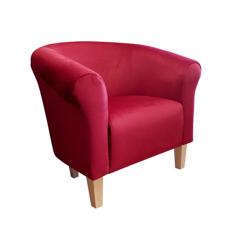Fotel Milo tkanina welur - elegancki fotel tapicerowany