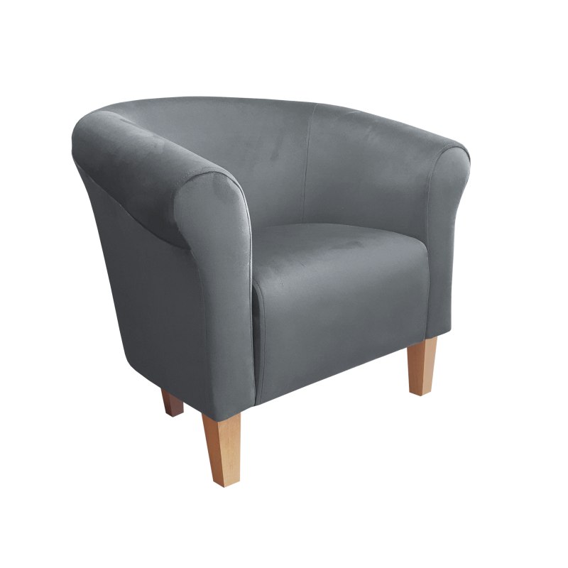 Fotel Milo tkanina welur - elegancki fotel tapicerowany