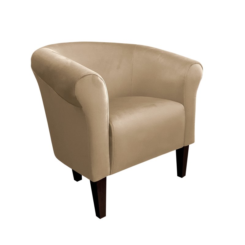 Fotel Milo tkanina welur - elegancki fotel tapicerowany