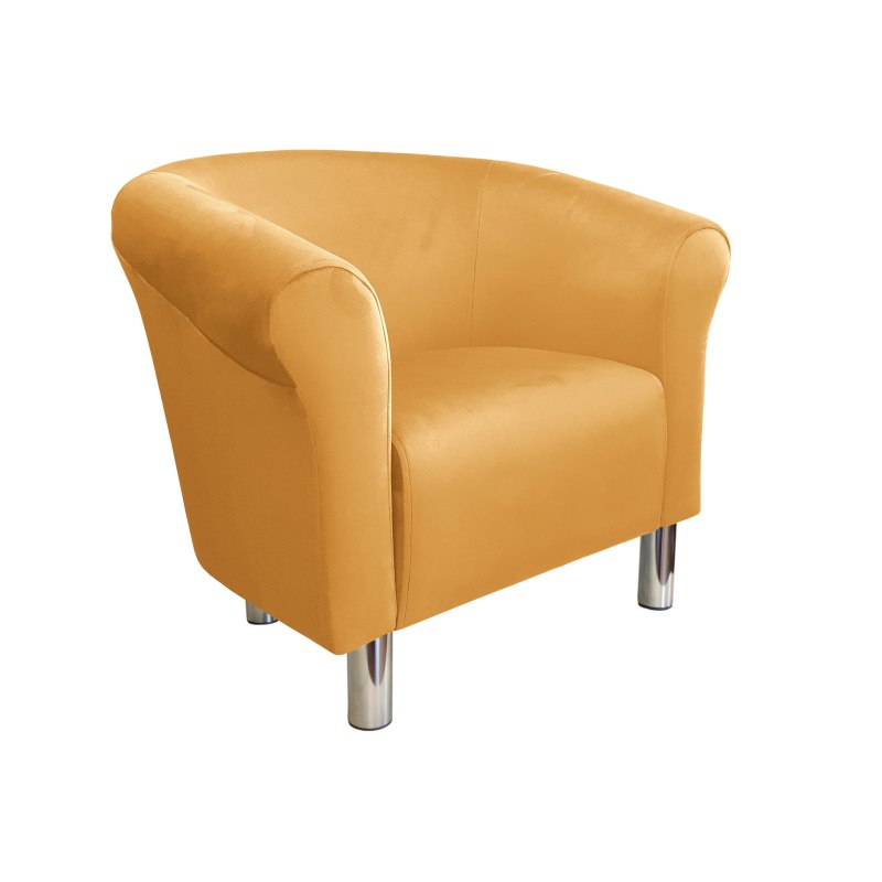 Fotel Milo tkanina welur - elegancki fotel tapicerowany
