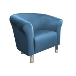 Fotel Milo tkanina welur - elegancki fotel tapicerowany