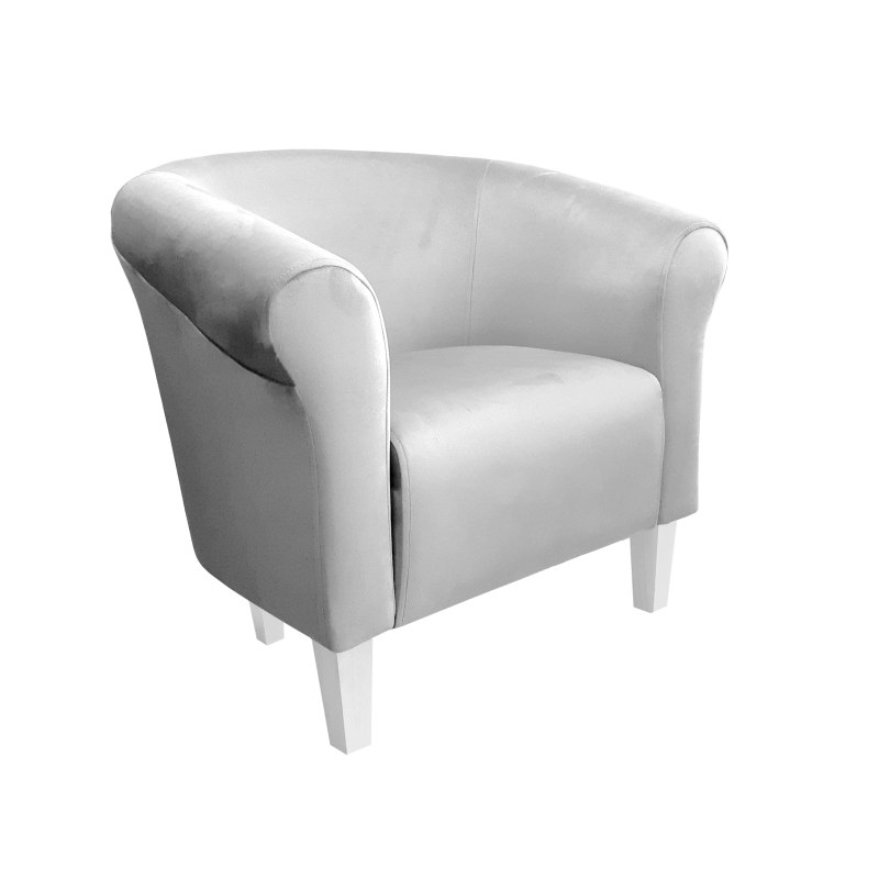 Fotel Milo tkanina welur - elegancki fotel tapicerowany