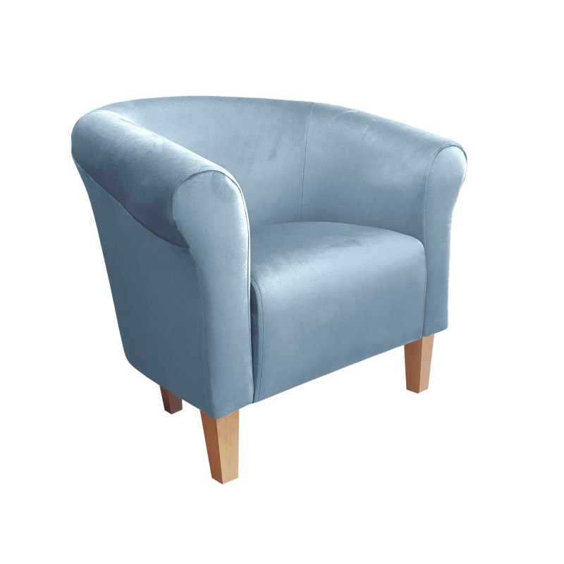 Fotel Milo tkanina welur - elegancki fotel tapicerowany
