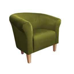 Fotel Milo tkanina welur - elegancki fotel tapicerowany