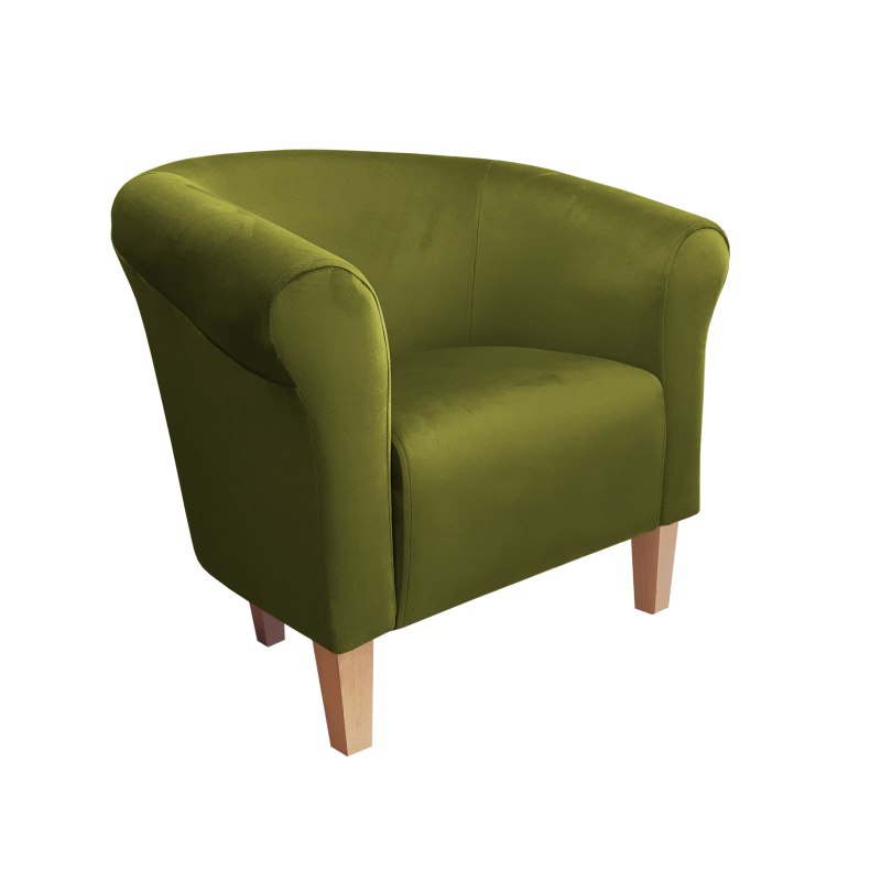 Fotel Milo tkanina welur - elegancki fotel tapicerowany