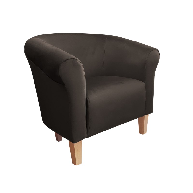 Fotel Milo tkanina welur - elegancki fotel tapicerowany
