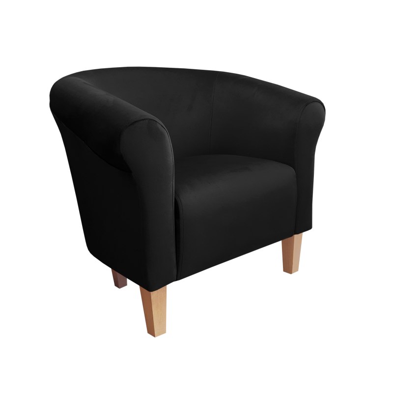 Fotel Milo tkanina welur - elegancki fotel tapicerowany