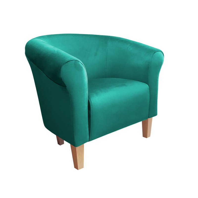 Fotel Milo tkanina welur - elegancki fotel tapicerowany