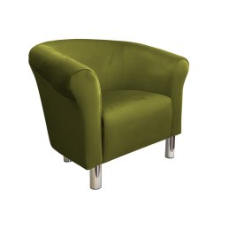 Fotel Milo tkanina welur - elegancki fotel tapicerowany