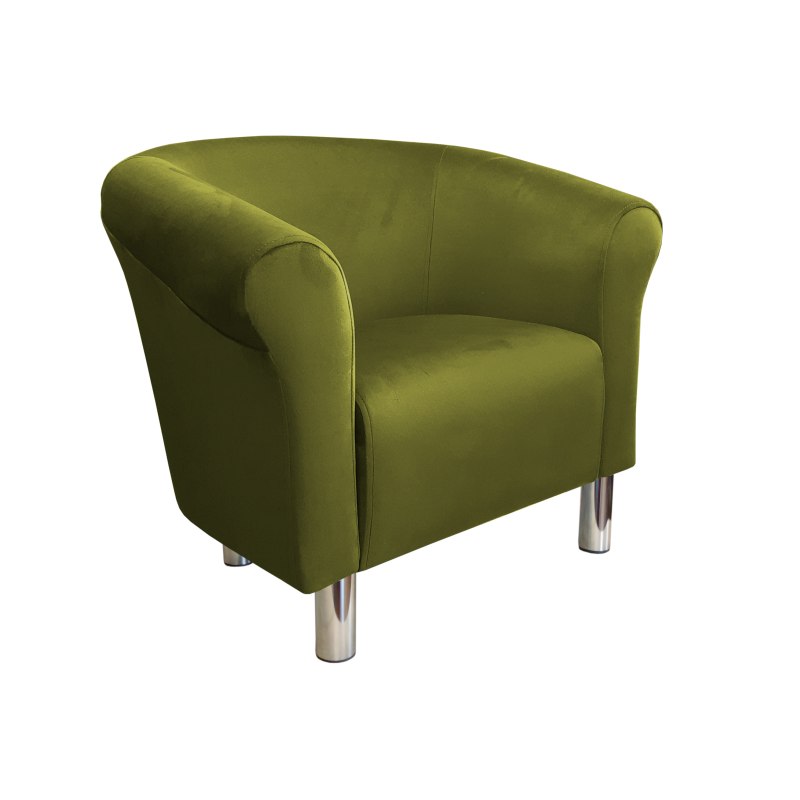 Fotel Milo tkanina welur - elegancki fotel tapicerowany