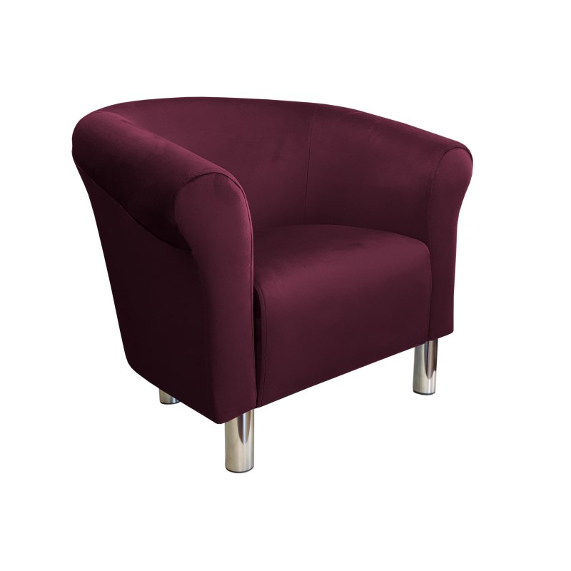 Fotel Milo tkanina welur - elegancki fotel tapicerowany