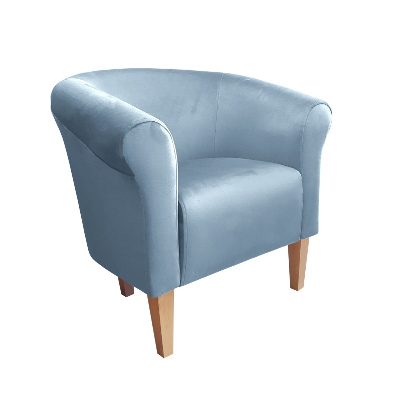Fotel Milo tkanina welur - elegancki fotel tapicerowany