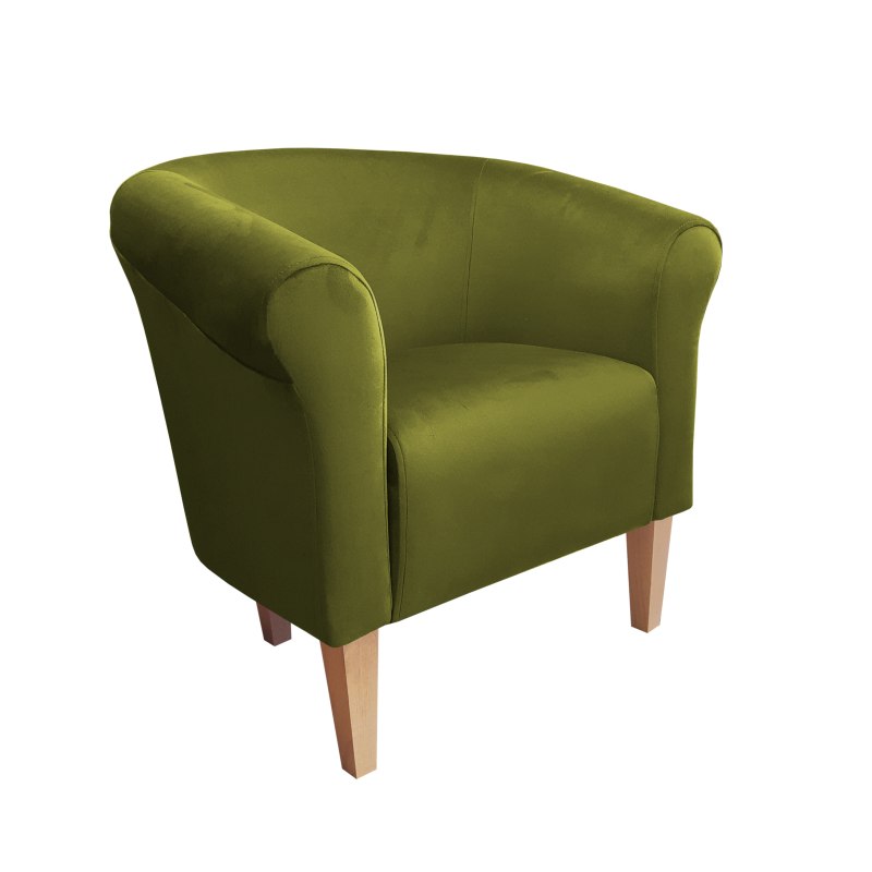 Fotel Milo tkanina welur - elegancki fotel tapicerowany