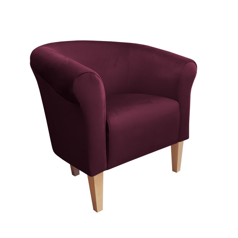 Fotel Milo tkanina welur - elegancki fotel tapicerowany