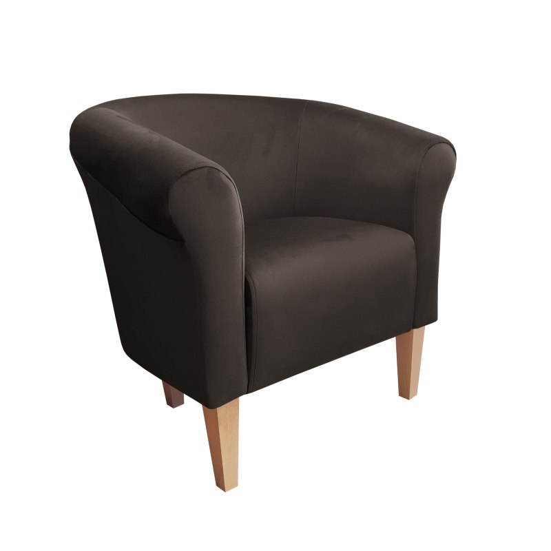 Fotel Milo tkanina welur - elegancki fotel tapicerowany