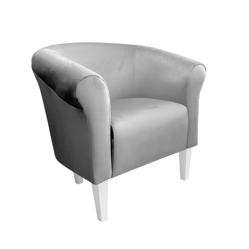Fotel Milo tkanina welur - elegancki fotel tapicerowany
