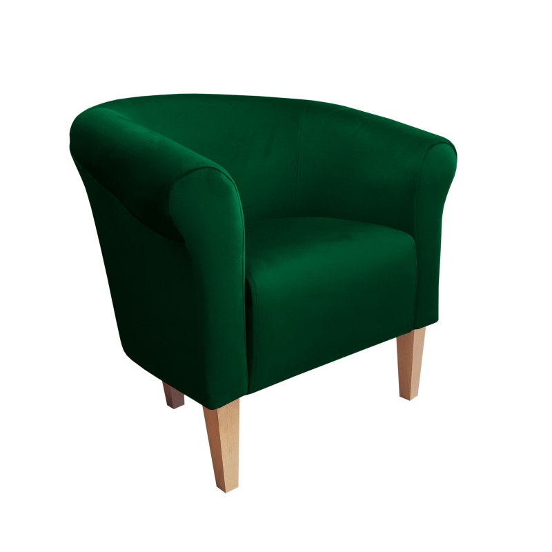 Fotel Milo tkanina welur - elegancki fotel tapicerowany