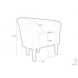 Fotel Milo tkanina Mikrofaza – elegancja