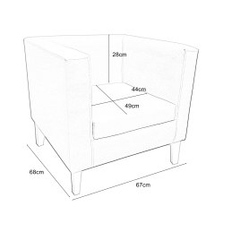 Fotel Monaco tkanina Mikrofaza – elegancja i komfort