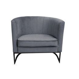 Fotel Glamour tkanina Welur podstawa metalowa