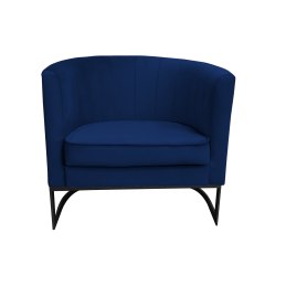 Fotel Glamour tkanina Welur podstawa metalowa