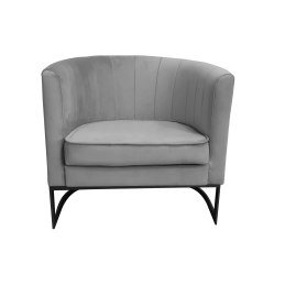 Fotel Glamour tkanina Welur podstawa metalowa