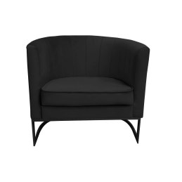 Fotel Glamour tkanina Welur podstawa metalowa