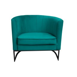 Fotel Glamour tkanina Welur podstawa metalowa