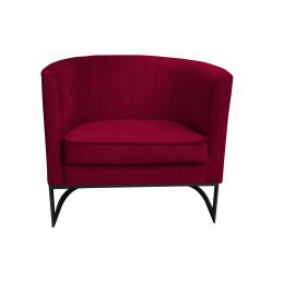 Fotel Glamour tkanina Welur podstawa metalowa