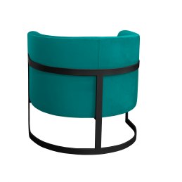 Fotel Glamour tkanina Welur podstawa metalowa