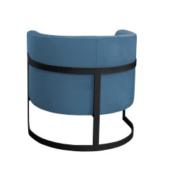 Fotel Glamour tkanina Welur podstawa metalowa