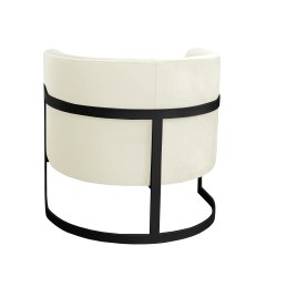 Fotel Glamour tkanina Welur podstawa metalowa