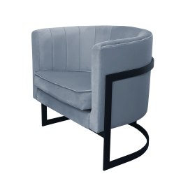 Fotel Glamour tkanina Welur podstawa metalowa