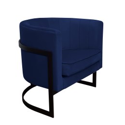 Fotel Glamour tkanina Welur podstawa metalowa