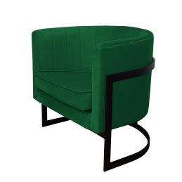 Fotel Glamour tkanina Welur podstawa metalowa