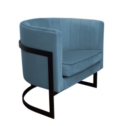 Fotel Glamour tkanina Welur podstawa metalowa